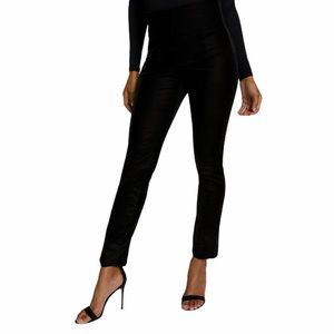 Good American Black Suede Like Pant Size 5